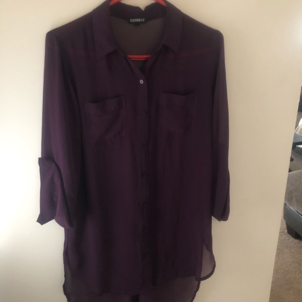 Express Women’s Long Button Down Tunic